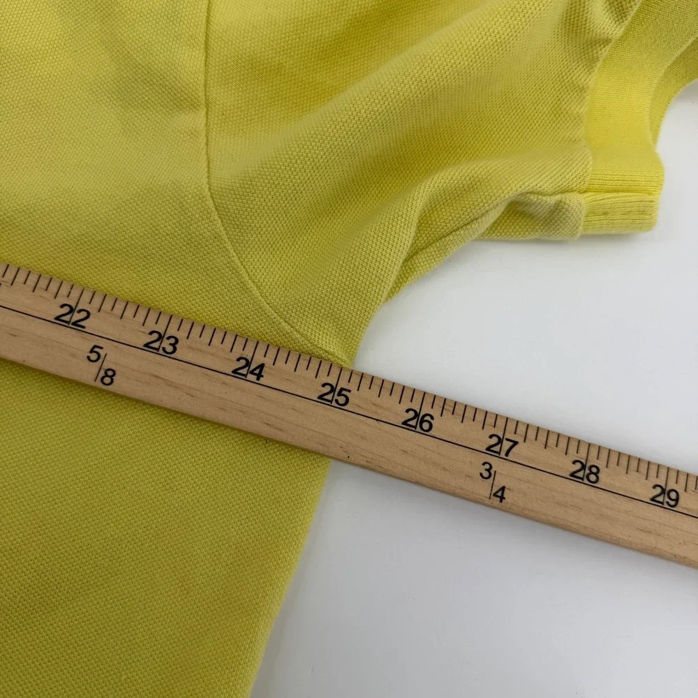Polo Ralph Lauren Polo Shirt Mens XXL Yellow‎ Short Sleeve Blue Pony Logo Pique
